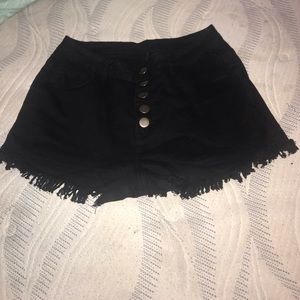 High rise shorts black never worn